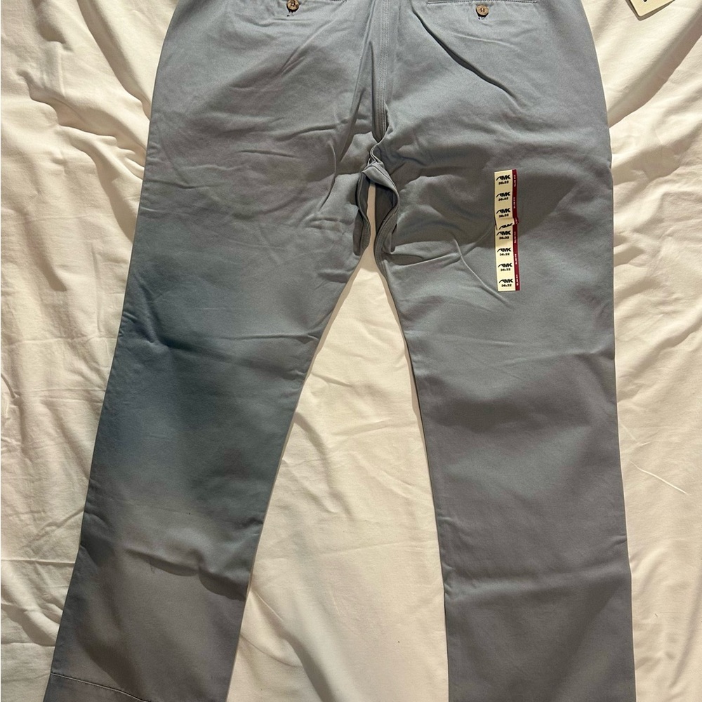 Men's Mountain Khaki Smoke Gray Twill Pants 36x32 Slim Fit